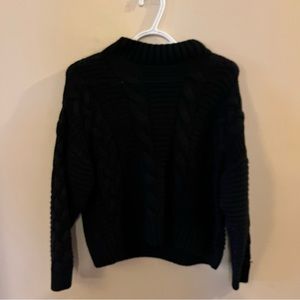 Black Suzy Shier crew neck sweater